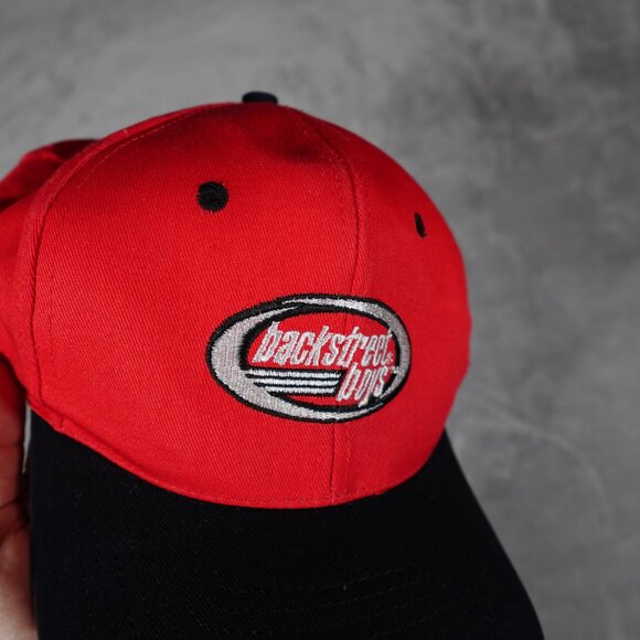 Vintage Backstreet Boys SnapBack Hat Cap Music Band Red 90s Y2K - Picture 2 of 8